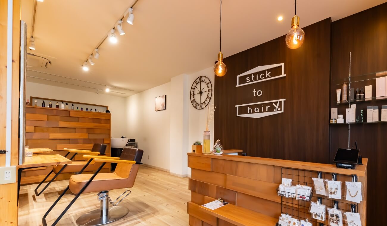 stick to hair店内