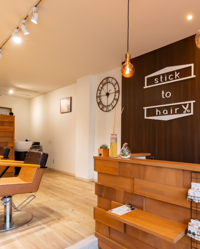stick to hair店内